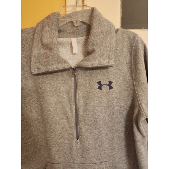 Under Armour Women's Gray Quarter Zip Pullover Size L - Picture 3 of 9
